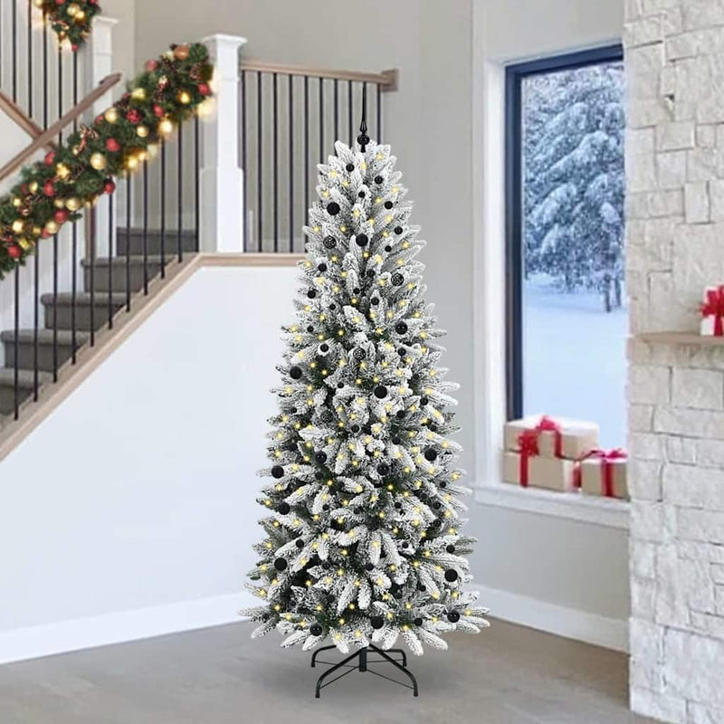 Load image into Gallery viewer, Vidaxl kunstkerstboom wit 240 cm pvc en plastic en staal en pe
