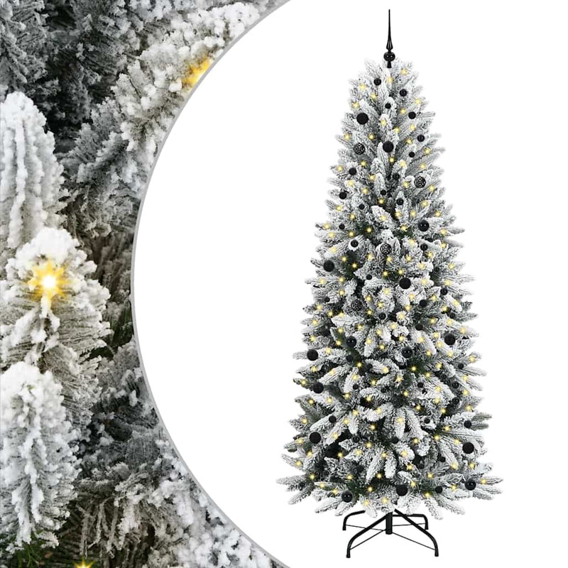 Load image into Gallery viewer, Vidaxl kunstkerstboom wit 240 cm pvc en plastic en staal en pe
