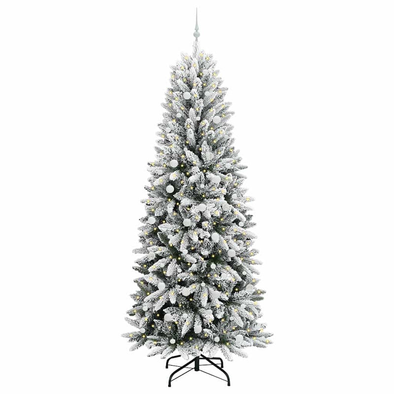 Load image into Gallery viewer, Vidaxl kunstkerstboom wit 240 cm pvc en plastic en staal en pe
