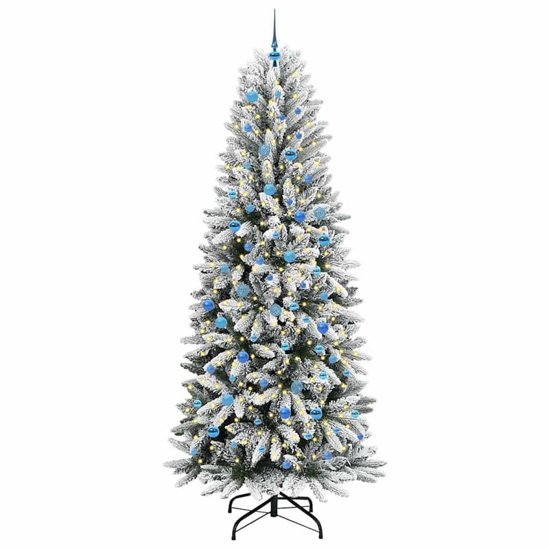Load image into Gallery viewer, Vidaxl kunstkerstboom wit 240 cm pvc en plastic en staal en pe
