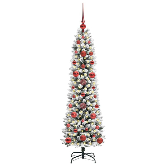 Vidaxl kunstkerstboom met 150 led wit 120 cm pvc en metaal en plastic