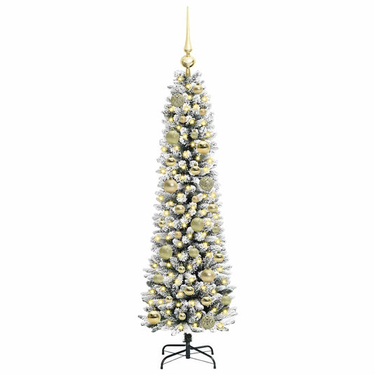 Vidaxl kunstkerstboom met 150 led wit 120 cm pvc en metaal en plastic