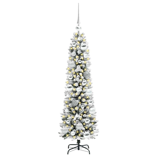 Vidaxl kunstkerstboom met 150 led wit 120 cm pvc en metaal en plastic