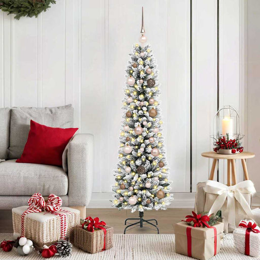 Vidaxl kunstkerstboom met 150 led wit 150 cm pvc en metaal en plastic