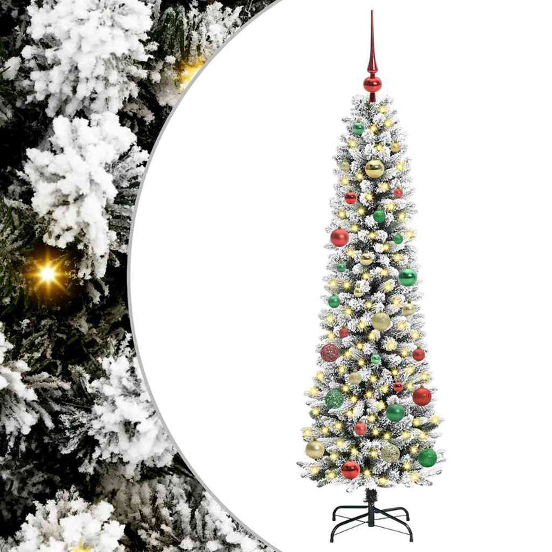 Load image into Gallery viewer, Vidaxl kunstkerstboom met 150 led wit 150 cm pvc en metaal en plastic
