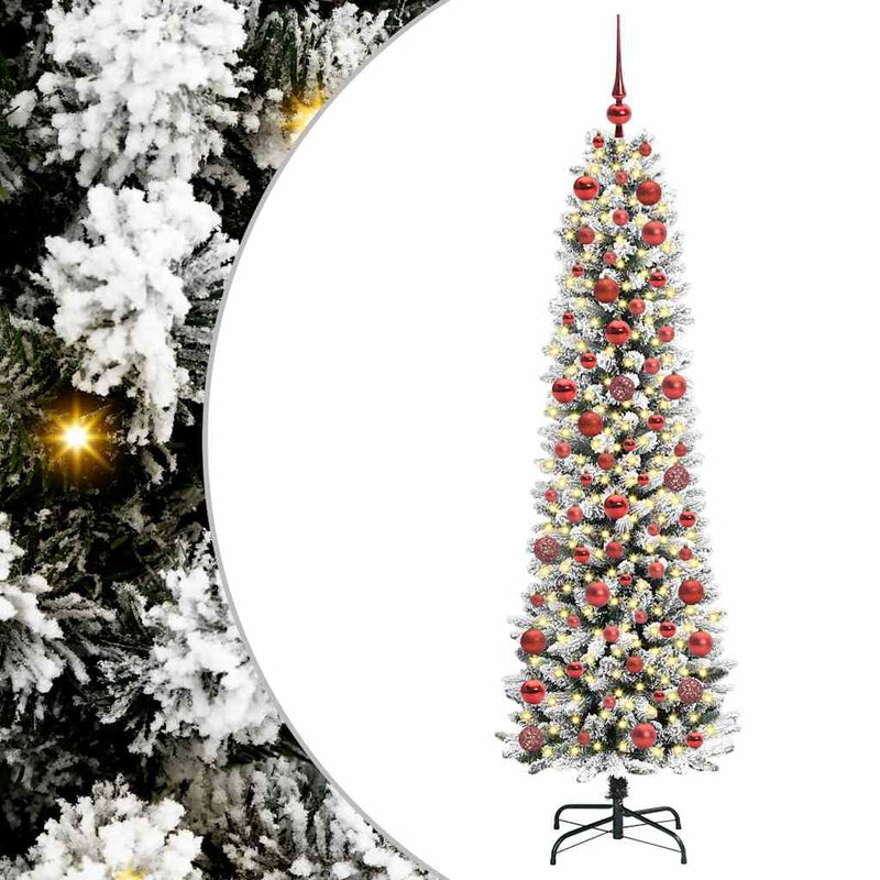 Load image into Gallery viewer, Vidaxl kunstkerstboom met 300 led wit 180 cm pvc en metaal en plastic
