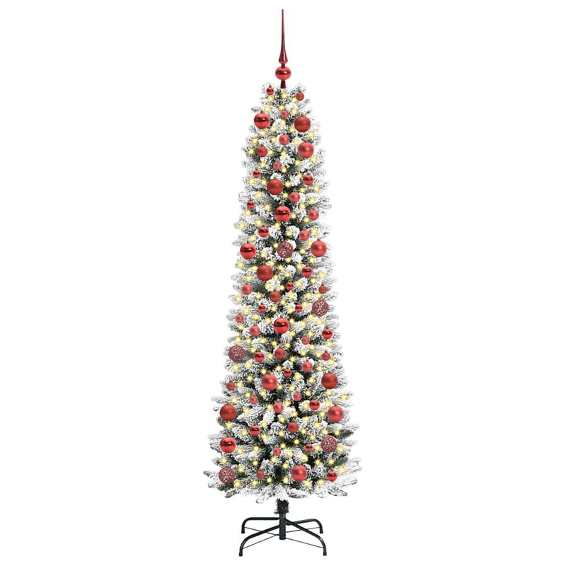 Load image into Gallery viewer, Vidaxl kunstkerstboom met 300 led wit 180 cm pvc en metaal en plastic
