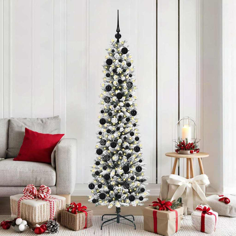 Load image into Gallery viewer, Vidaxl kunstkerstboom met 300 led wit 180 cm pvc en metaal en plastic
