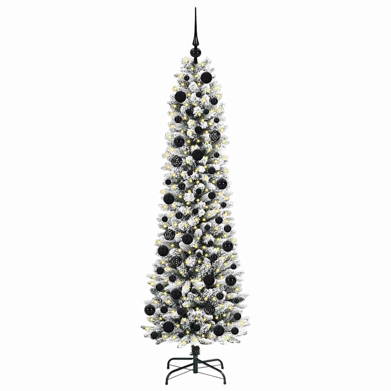 Load image into Gallery viewer, Vidaxl kunstkerstboom met 300 led wit 180 cm pvc en metaal en plastic
