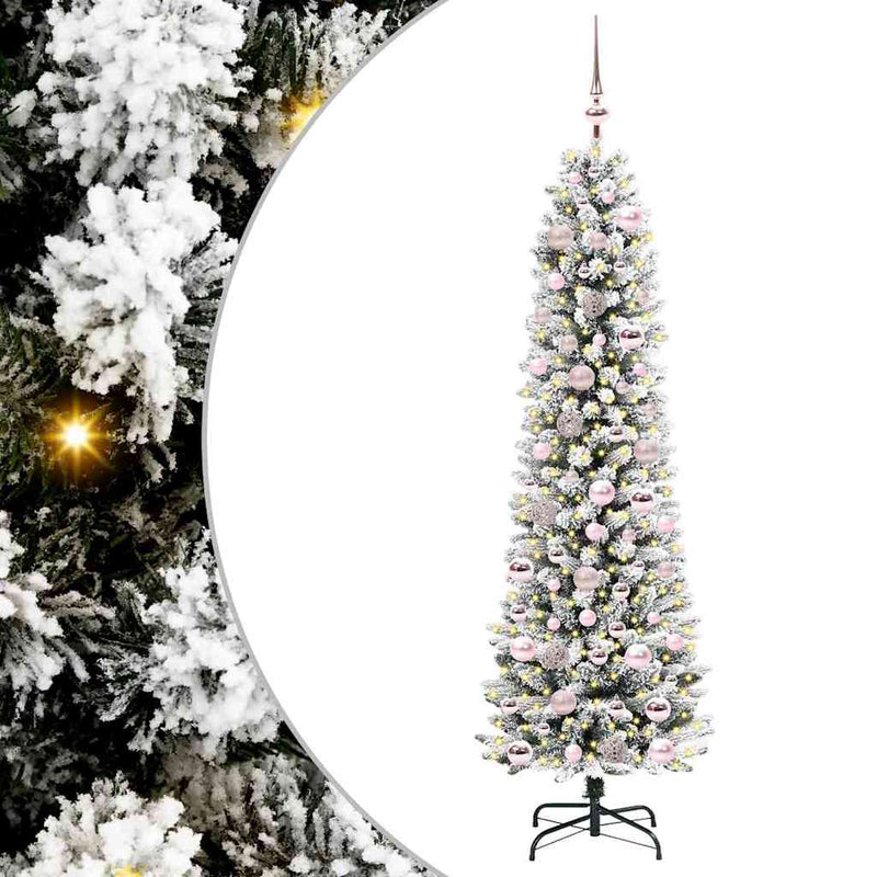 Load image into Gallery viewer, Vidaxl kunstkerstboom met 300 led wit 180 cm pvc en metaal en plastic
