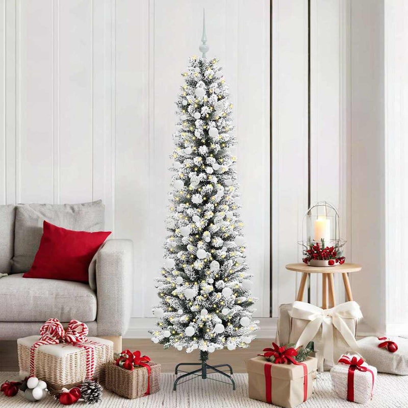 Load image into Gallery viewer, Vidaxl kunstkerstboom met 300 led wit 180 cm pvc en metaal en plastic
