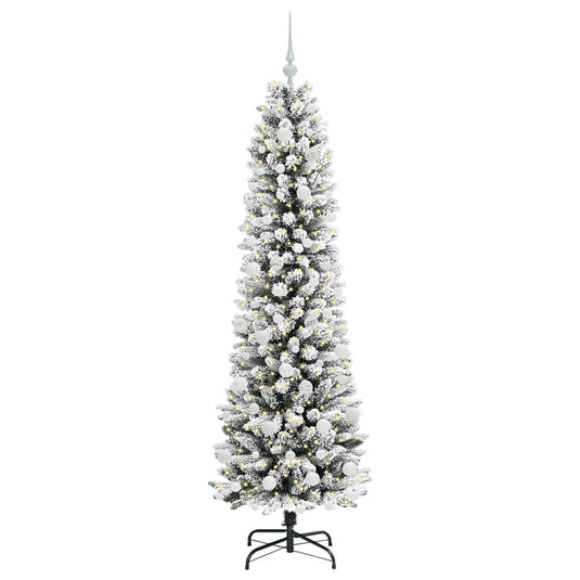 Vidaxl kunstkerstboom met 300 led wit 180 cm pvc en metaal en plastic
