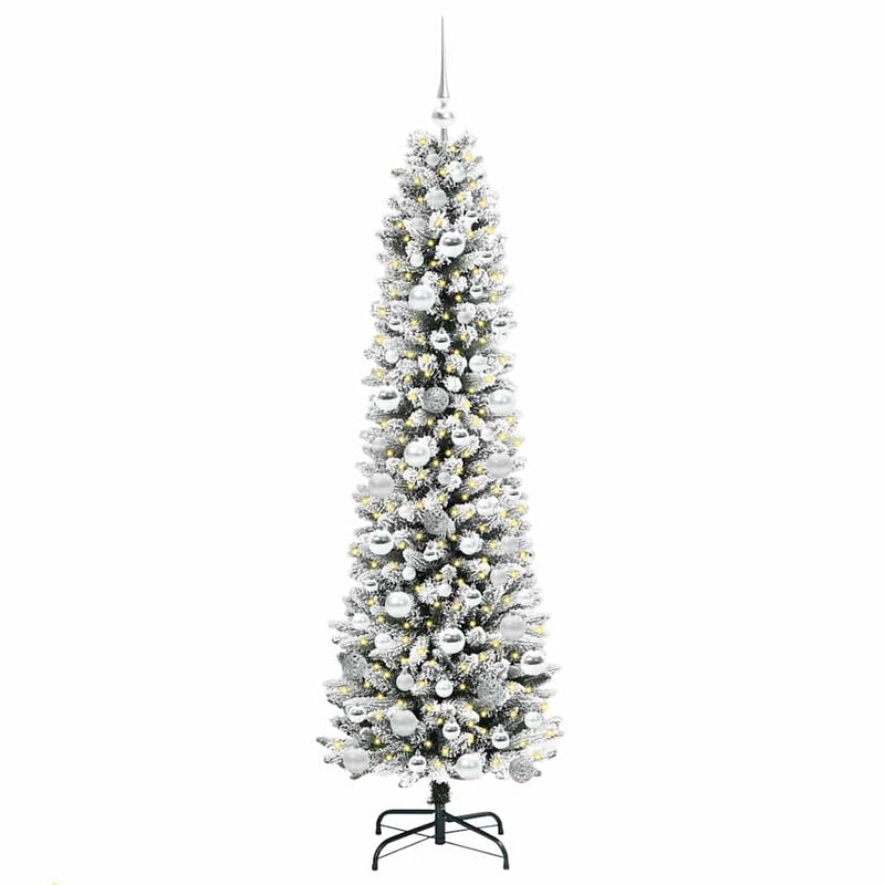 Load image into Gallery viewer, Vidaxl kunstkerstboom met 300 led wit 180 cm pvc en metaal en plastic
