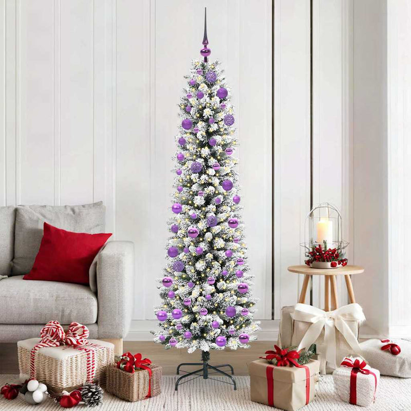 Load image into Gallery viewer, Vidaxl kunstkerstboom met 300 led wit 180 cm pvc en metaal en plastic
