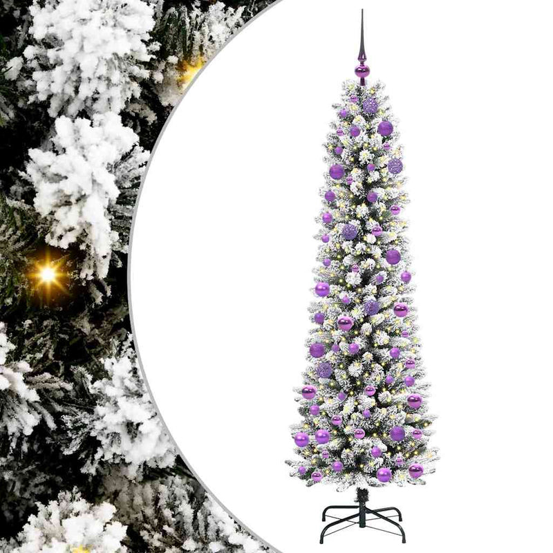 Load image into Gallery viewer, Vidaxl kunstkerstboom met 300 led wit 180 cm pvc en metaal en plastic
