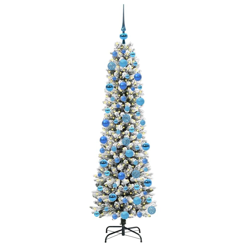 Load image into Gallery viewer, Vidaxl kunstkerstboom met 300 led wit 180 cm pvc en metaal en plastic

