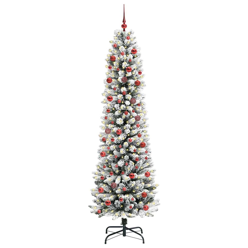 Load image into Gallery viewer, Vidaxl kunstkerstboom met 300 led wit 210 cm pvc en metaal en plastic
