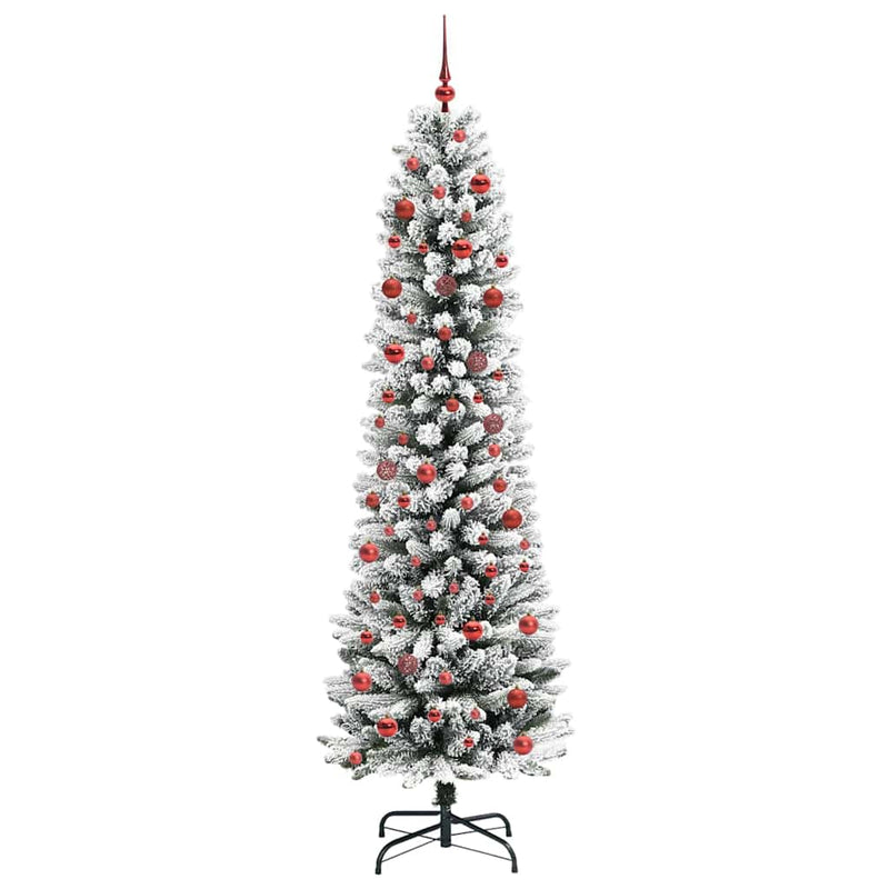 Load image into Gallery viewer, Vidaxl kunstkerstboom met 300 led wit 210 cm pvc en metaal en plastic
