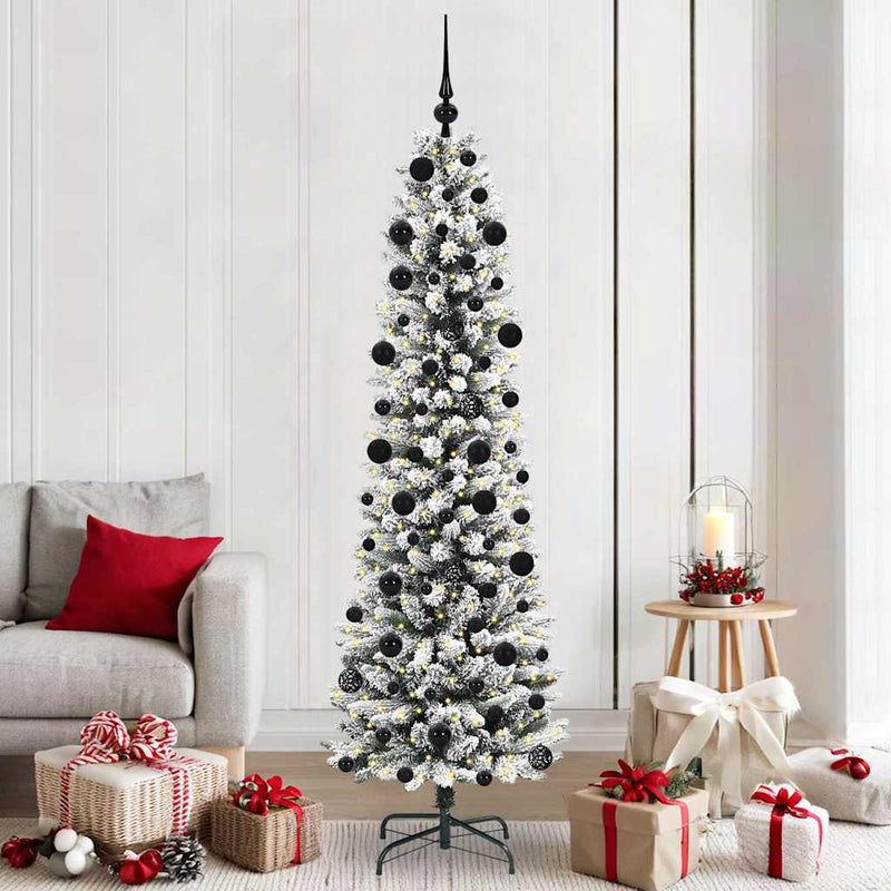 Load image into Gallery viewer, Vidaxl kunstkerstboom met 300 led wit 210 cm pvc en metaal en plastic
