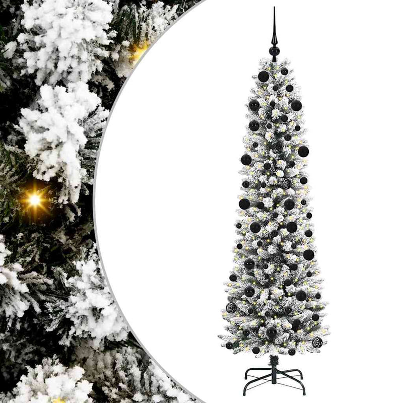 Load image into Gallery viewer, Vidaxl kunstkerstboom met 300 led wit 210 cm pvc en metaal en plastic
