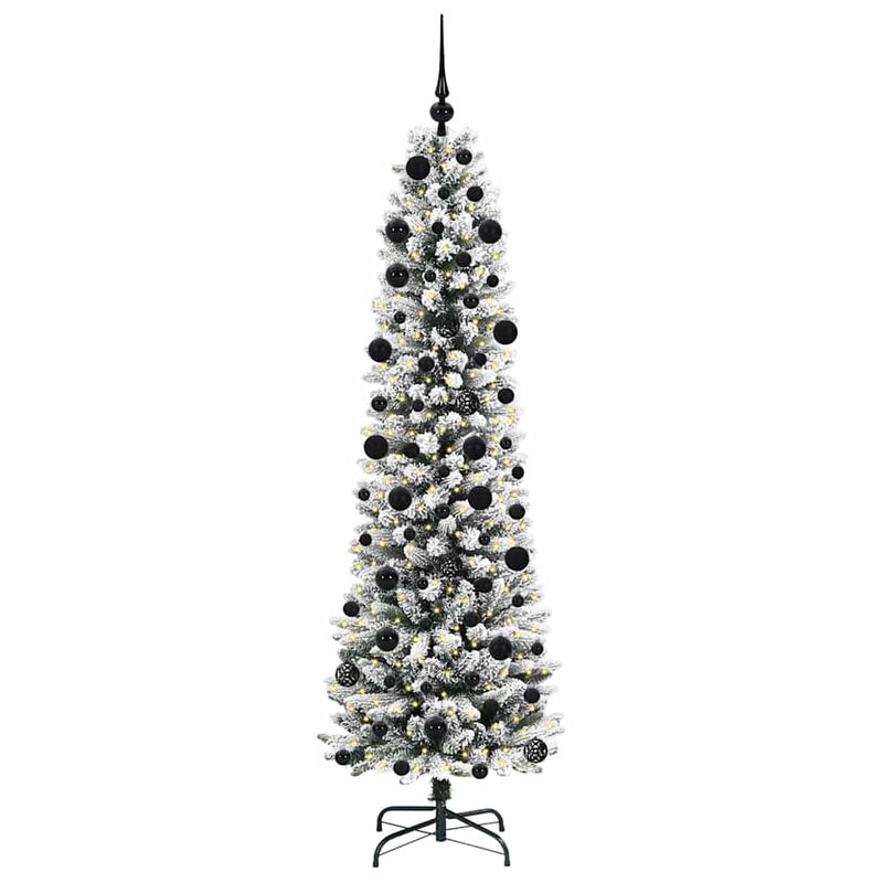 Load image into Gallery viewer, Vidaxl kunstkerstboom met 300 led wit 210 cm pvc en metaal en plastic
