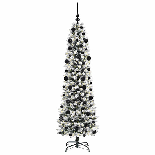Vidaxl kunstkerstboom met 300 led wit 210 cm pvc en metaal en plastic
