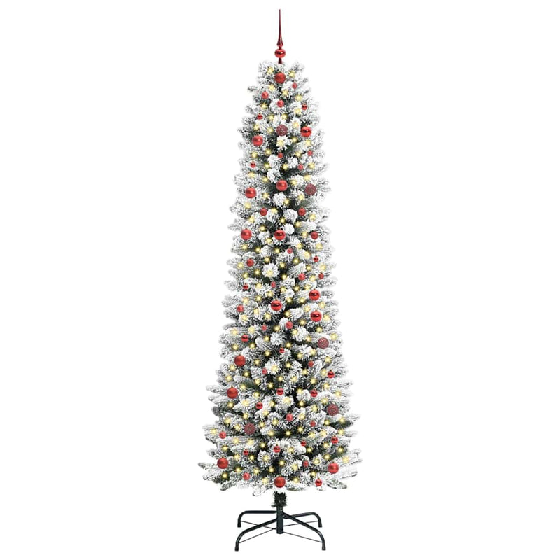 Load image into Gallery viewer, Vidaxl kunstkerstboom met 300 led wit 240 cm pvc en metaal en plastic
