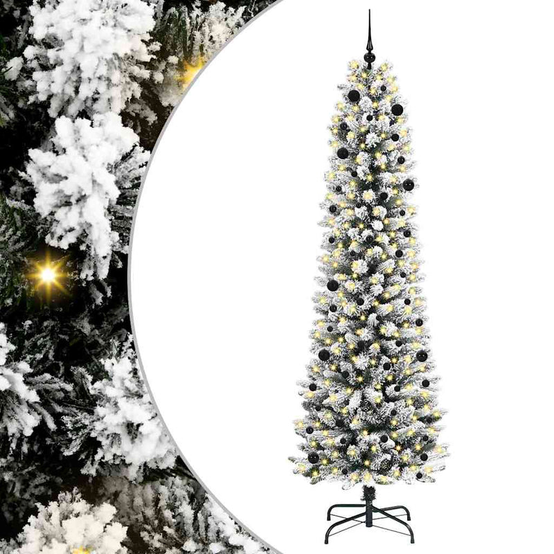 Load image into Gallery viewer, Vidaxl kunstkerstboom met 300 led wit 240 cm pvc en metaal en plastic
