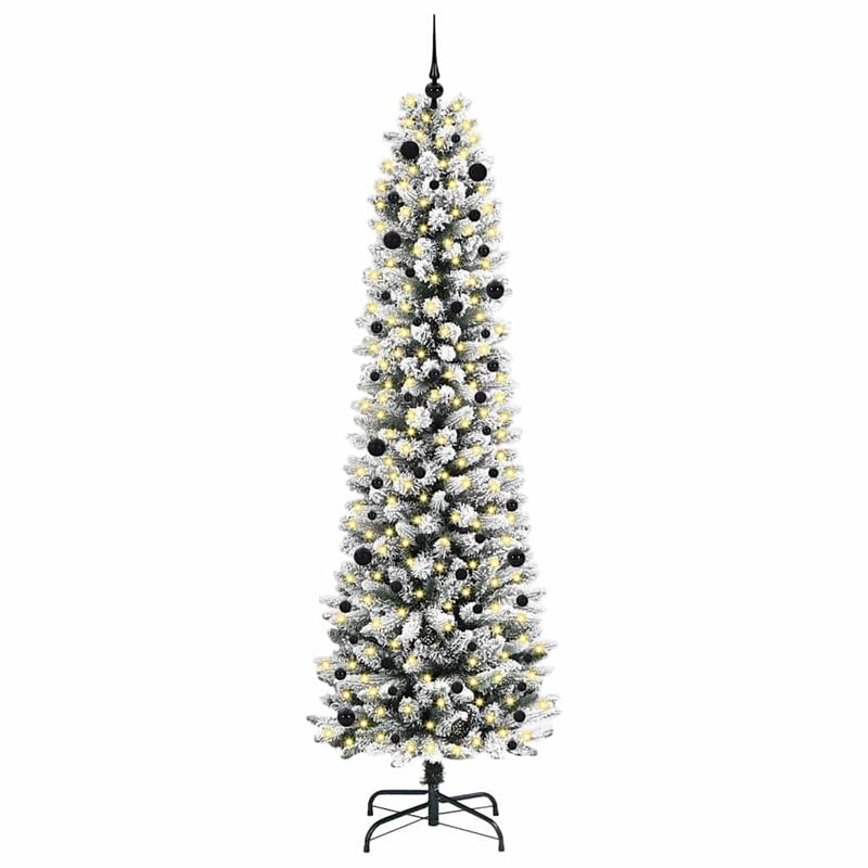 Load image into Gallery viewer, Vidaxl kunstkerstboom met 300 led wit 240 cm pvc en metaal en plastic
