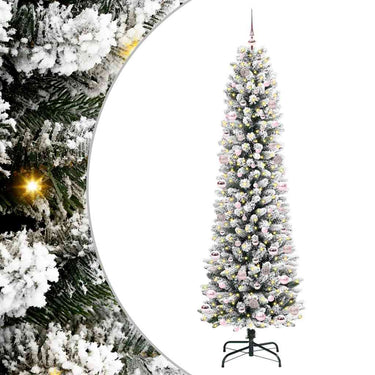 Vidaxl kunstkerstboom met 300 led wit 240 cm pvc en metaal en plastic