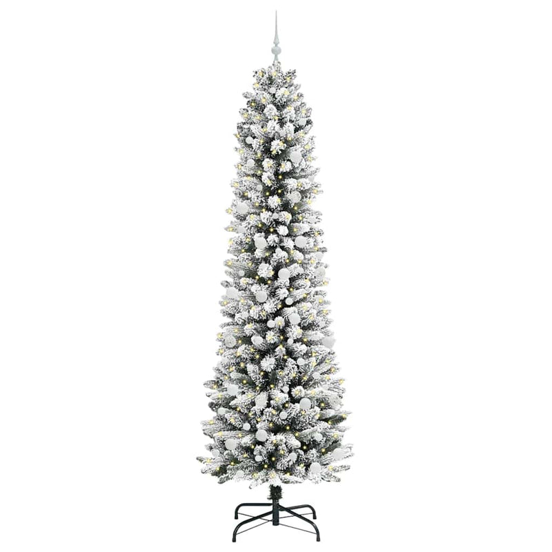 Load image into Gallery viewer, Vidaxl kunstkerstboom met 300 led wit 240 cm pvc en metaal en plastic
