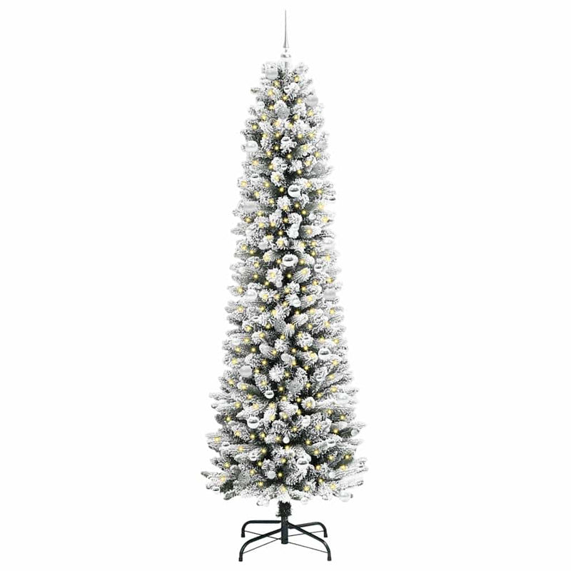 Load image into Gallery viewer, Vidaxl kunstkerstboom met 300 led wit 240 cm pvc en metaal en plastic
