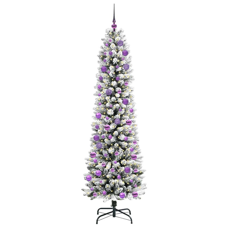 Load image into Gallery viewer, Vidaxl kunstkerstboom met 300 led wit 240 cm pvc en metaal en plastic
