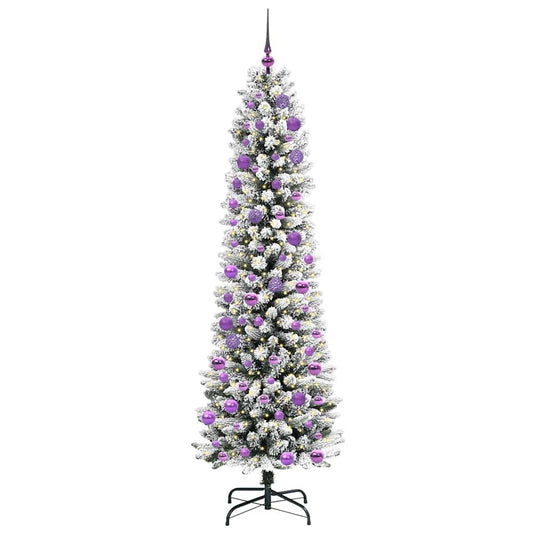 Vidaxl kunstkerstboom met 300 led wit 240 cm pvc en metaal en plastic