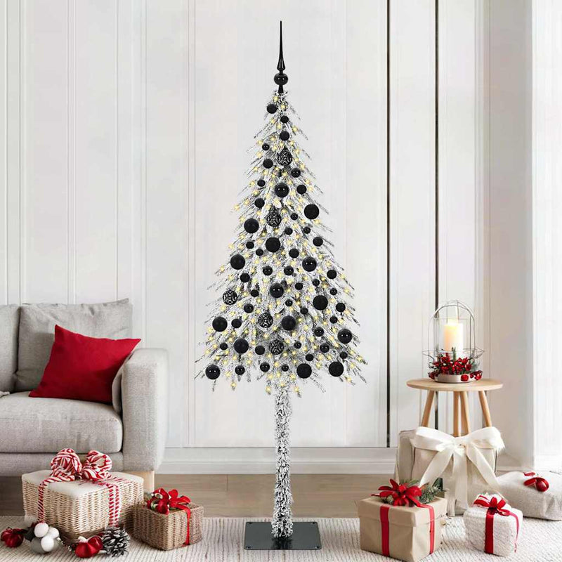 Load image into Gallery viewer, Vidaxl kerstboom met 300 led met standaard wit 180 cm pe en staal
