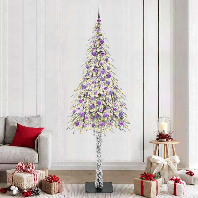 Load image into Gallery viewer, Vidaxl kerstboom met 300 led met standaard wit 210 cm pe en staal
