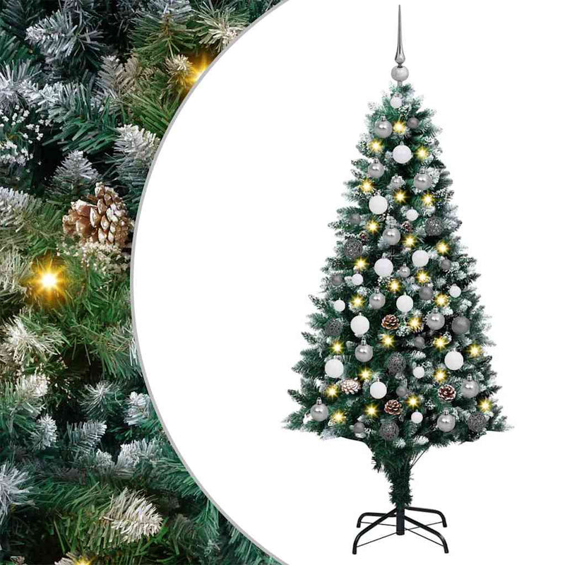 Load image into Gallery viewer, Vidaxl kunstkerstboom groen 180 cm pvc en staal en kunststof
