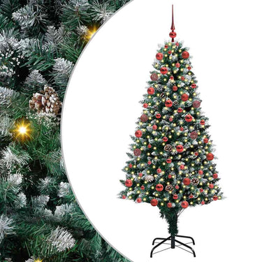 Vidaxl kunstkerstboom groen 180 cm pvc en staal en kunststof