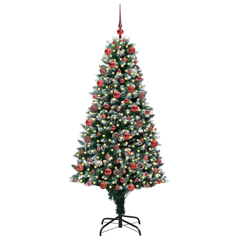 Load image into Gallery viewer, Vidaxl kunstkerstboom groen 180 cm pvc en staal en kunststof
