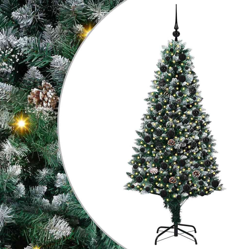 Load image into Gallery viewer, Vidaxl kunstkerstboom groen 180 cm pvc en staal en kunststof
