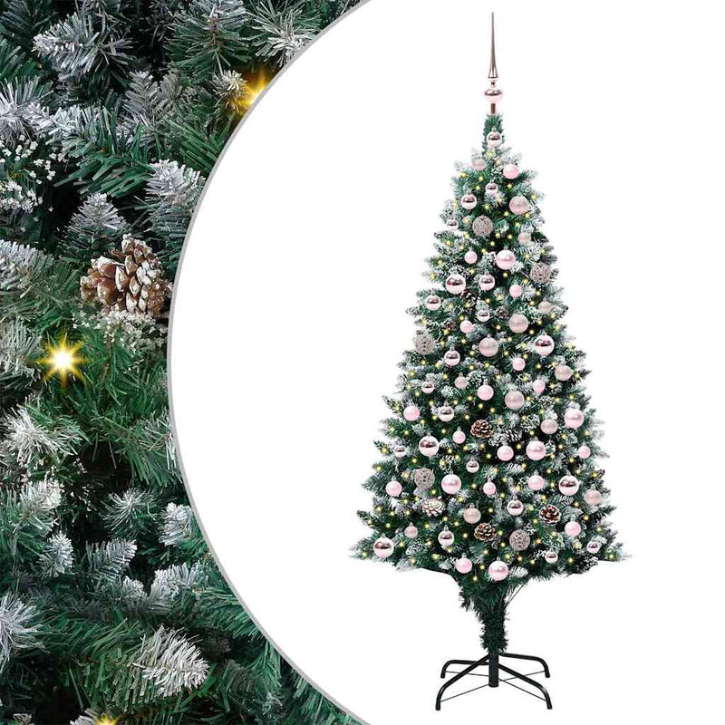 Load image into Gallery viewer, Vidaxl kunstkerstboom groen 180 cm pvc en staal en kunststof
