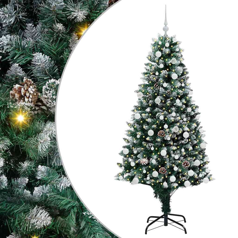 Load image into Gallery viewer, Vidaxl kunstkerstboom groen 180 cm pvc en staal en kunststof
