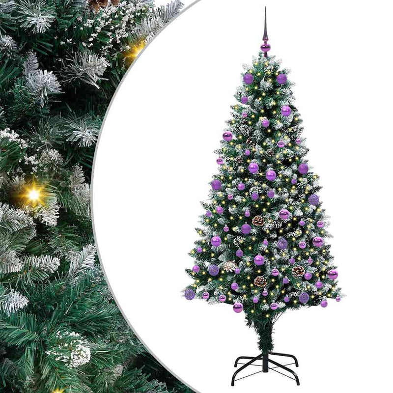 Load image into Gallery viewer, Vidaxl kunstkerstboom groen 180 cm pvc en staal en kunststof

