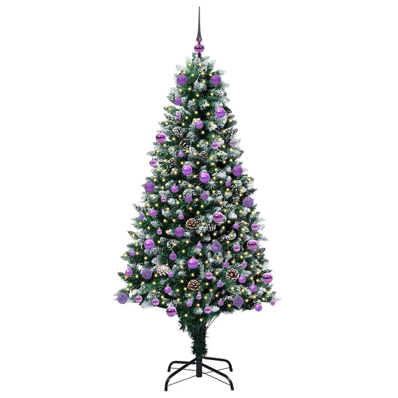 Load image into Gallery viewer, Vidaxl kunstkerstboom groen 180 cm pvc en staal en kunststof
