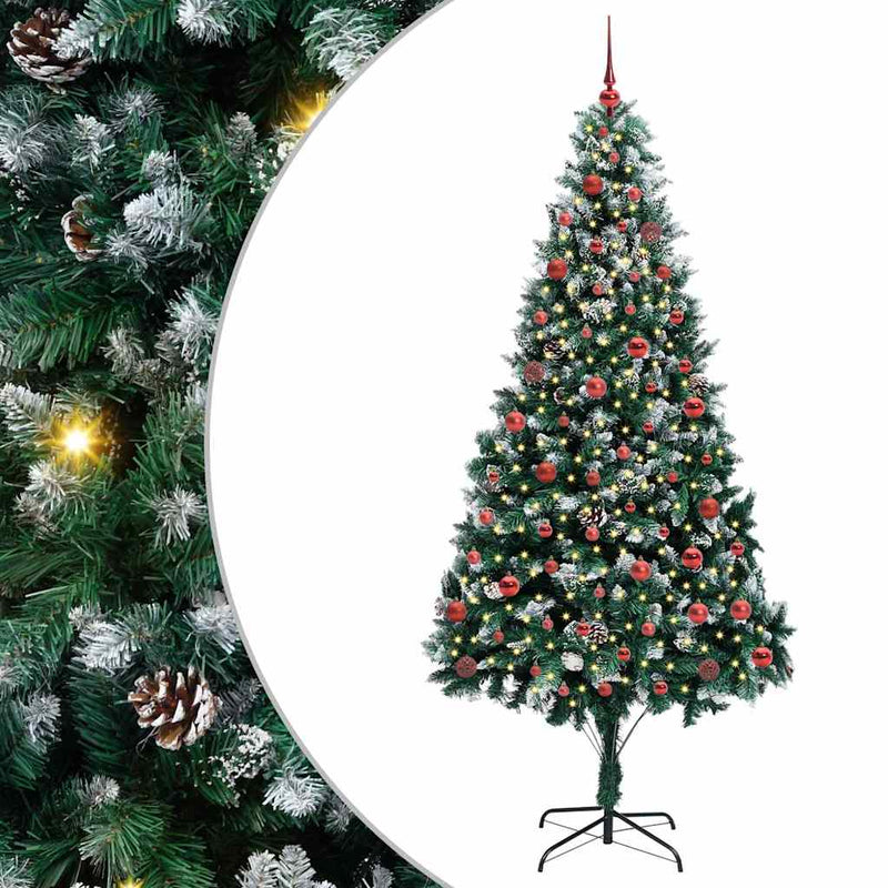 Load image into Gallery viewer, Vidaxl kunstkerstboom groen 210 cm pvc en staal en kunststof
