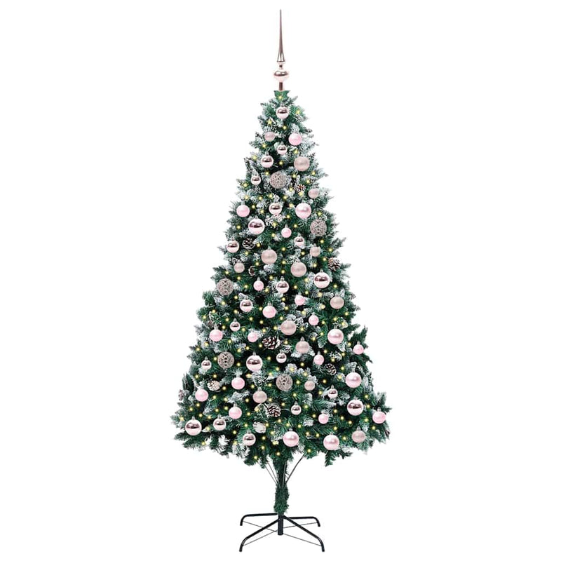 Load image into Gallery viewer, Vidaxl kunstkerstboom groen 210 cm pvc en staal en kunststof
