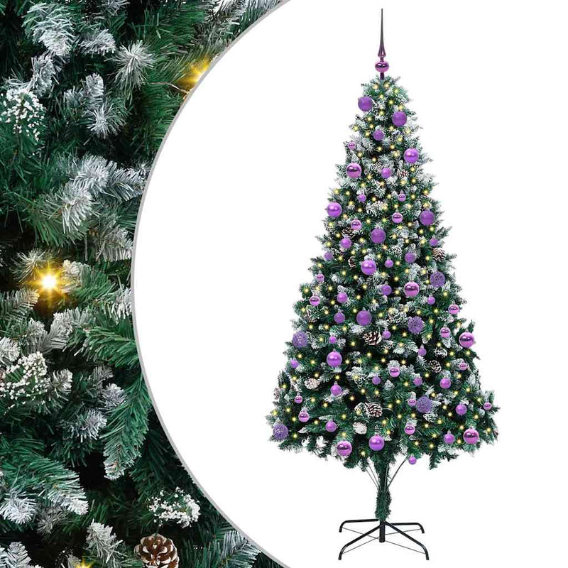 Load image into Gallery viewer, Vidaxl kunstkerstboom groen 210 cm pvc en staal en kunststof
