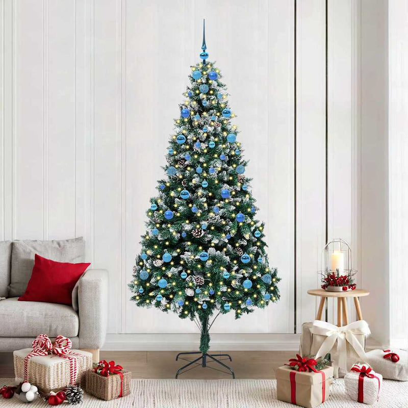Load image into Gallery viewer, Vidaxl kunstkerstboom groen 210 cm pvc en staal en kunststof
