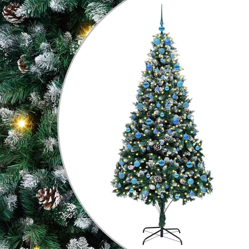 Load image into Gallery viewer, Vidaxl kunstkerstboom groen 210 cm pvc en staal en kunststof
