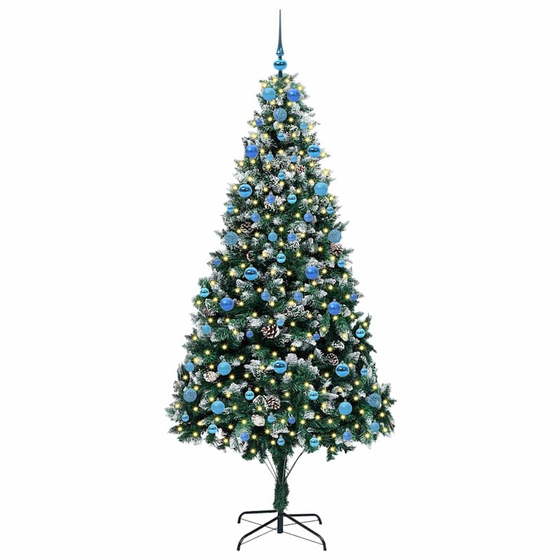 Load image into Gallery viewer, Vidaxl kunstkerstboom groen 210 cm pvc en staal en kunststof
